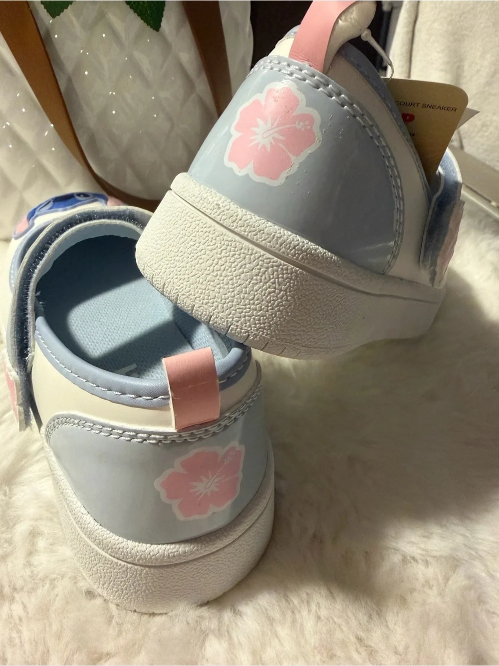 Kids Stitch Mary Jane Dress Shoes in White and Light Blue size 13